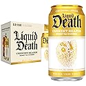 Liquid Death Iced Tea - Unsweet Reaper, Less Sugar*, Boost of Caffeine, B Vitamins, No Artificial Sweeteners, 12 Fl Oz (Pack of 12)