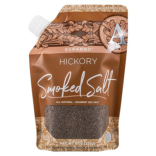 Artisan Salt Company Durango Hickory Smoked Sea Salt, Pour Spout Pouch, 8 Ounce