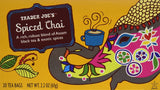 Trader Joe's Spiced Chai (A Rich, Robust Blend of Assam Black Tea & Exotic Spices), 20 Tea Bags (1 Box)