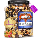 Deluxe Trail Mix with Greek Yogurt, Chocolate, Fruit and Nuts by Its Delish, 2.5 lbs Jumbo Container | Healthy Mix of Yogurt Coated Raisins & Dark