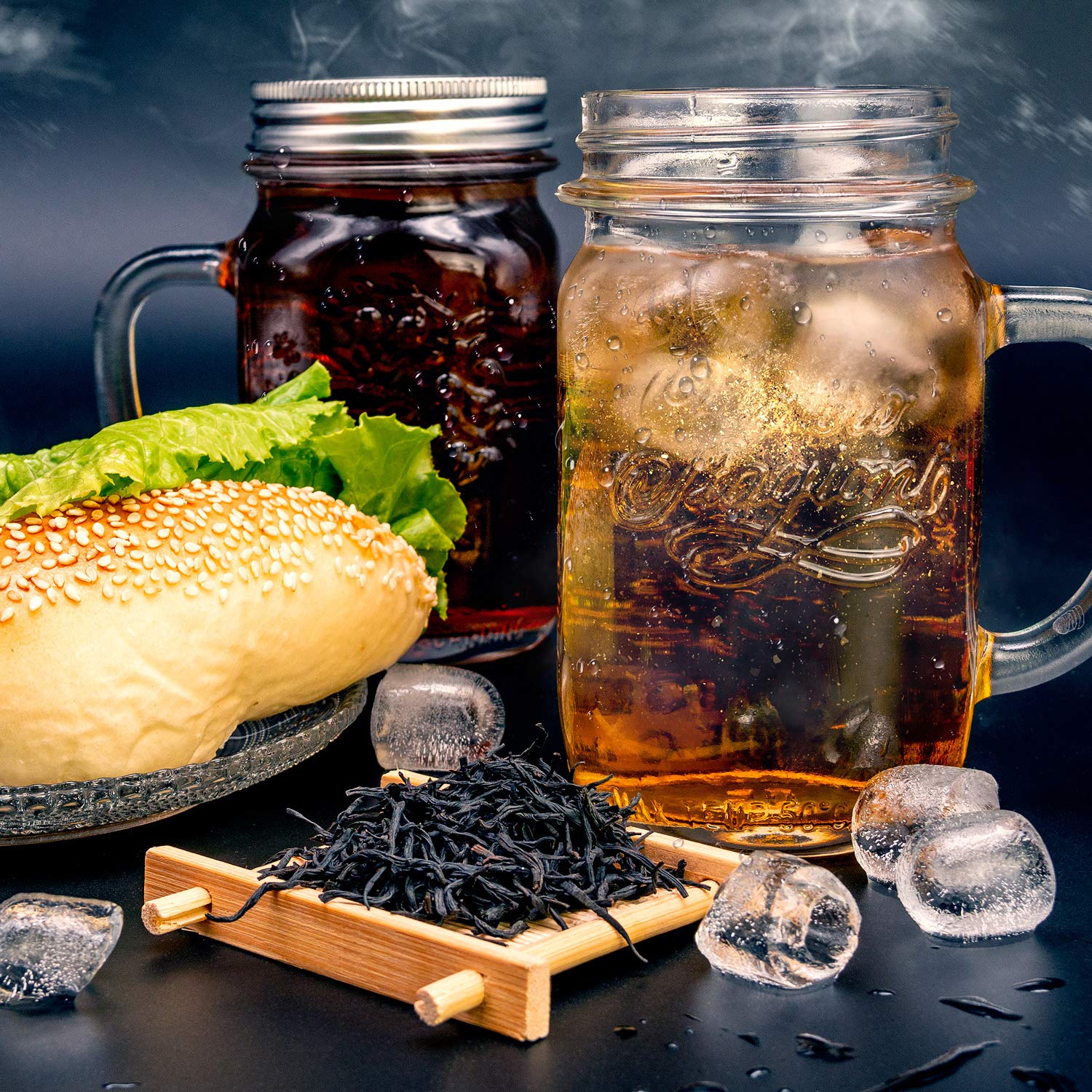 Oriarm Lapsang Souchong Lightly Smoked Black Tea Loose Leaf - Wuyi Mountains Black Tea Zheng Shan Xiao Zhong from Fujian China - 225g Ziplock