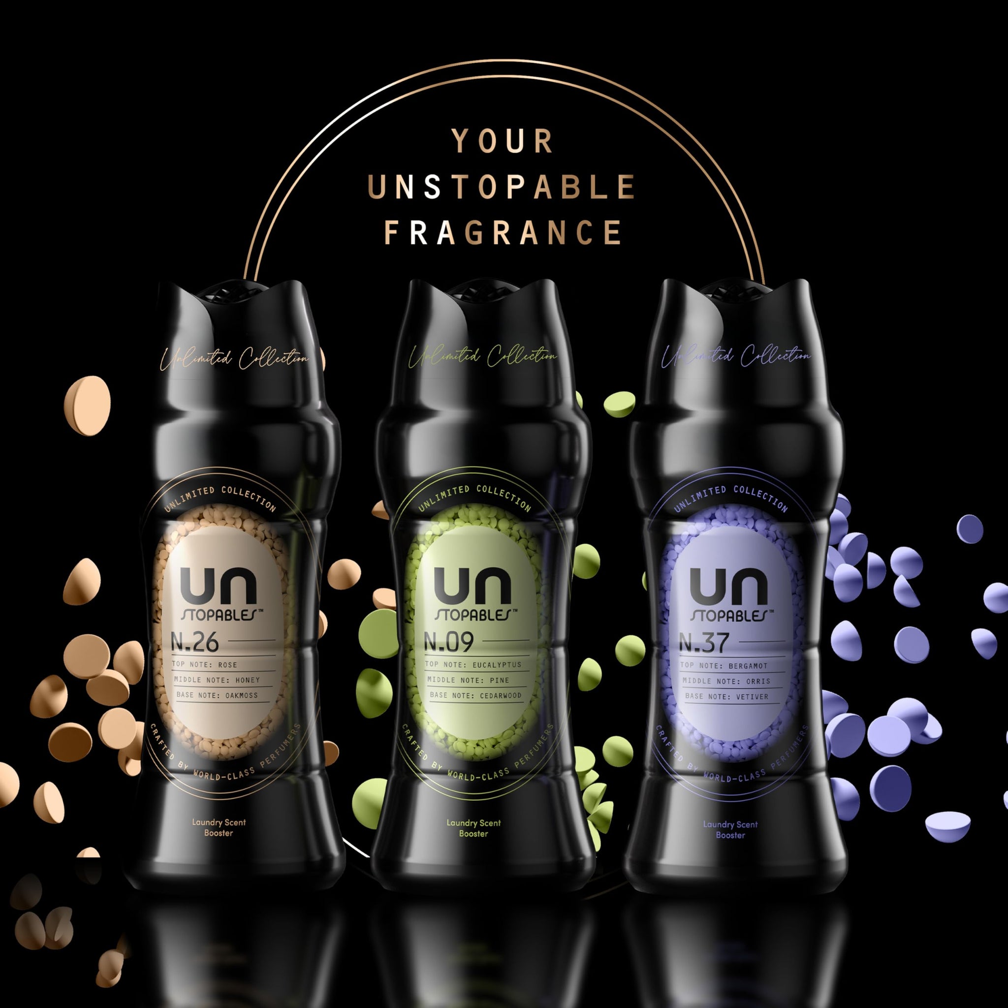 Downy Unstopables Unlimited Collection In-Wash Laundry Scent Booster Beads, No. 37, Fine Fragrance, Long-Lasting Fresh Scent Beads, 4.8 oz