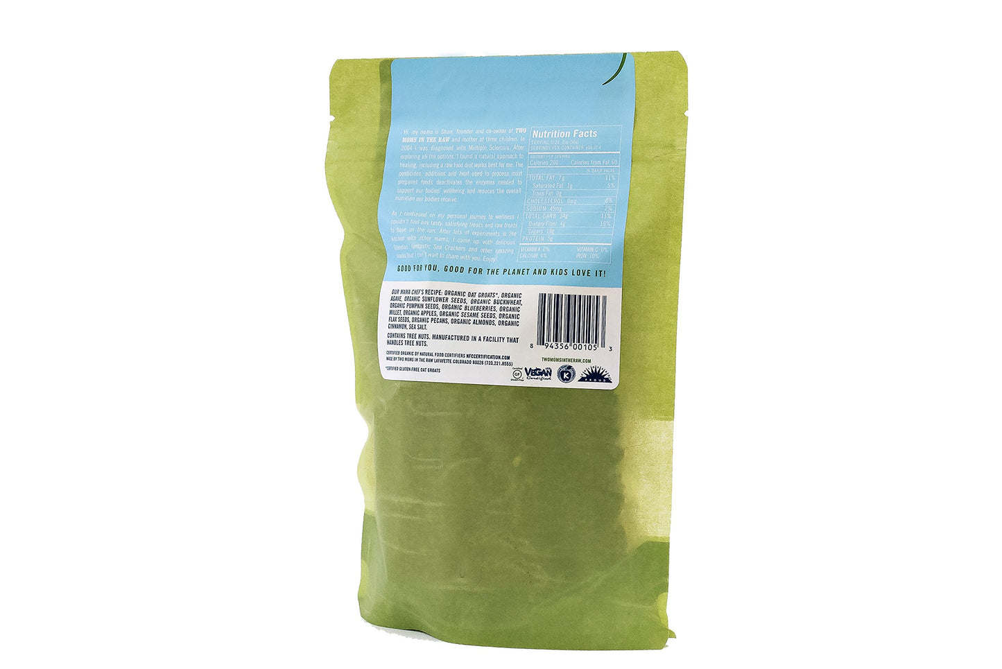 2 MOMS IN THE RAW GRANOLA BLUEBRY, 8 OZ