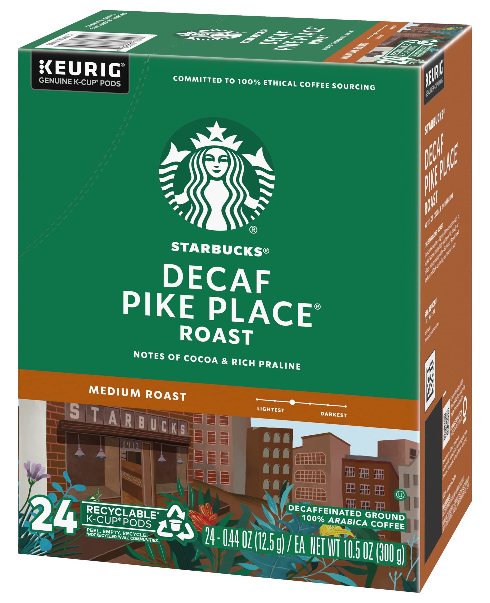 Starbucks Pike Place Decaf Coffee, Keurig (100684)