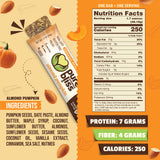 Organic Real Food Bar (Almond Pumpkin) Grain Free - Paleo Friendly - Non-GMO, Gluten Free, Vegan, Nutrition Bars, Super Food Energy Bars, Healthy