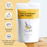Scratch Gold Yeast - Instant Dry Yeast for a Rapid Rise - Add Straight to Dry Mix - Perfect for Making Bread, Bread Machines, Pizza Dough, Crusts