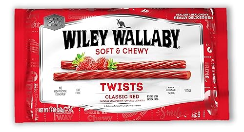 Wiley Wallaby Licorice, Classic Red Twists, 12 Ounce Bag