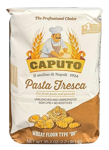 00 Antimo Caputo Pasta & Gnocchi Flour 2.2 Lb Bag- Italian Double Zero Grain Type - Extracted Wheat Blend - All Natural for Pasta Fresca Dough (2.2LB