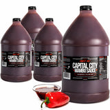 Capital City Mambo Sauce Sweet Hot, Washington DC Wing Sauces, Perfect Condiment for Wings Chicken Pork Beef Seafood Burgers Rice or Noodles, 128oz (1