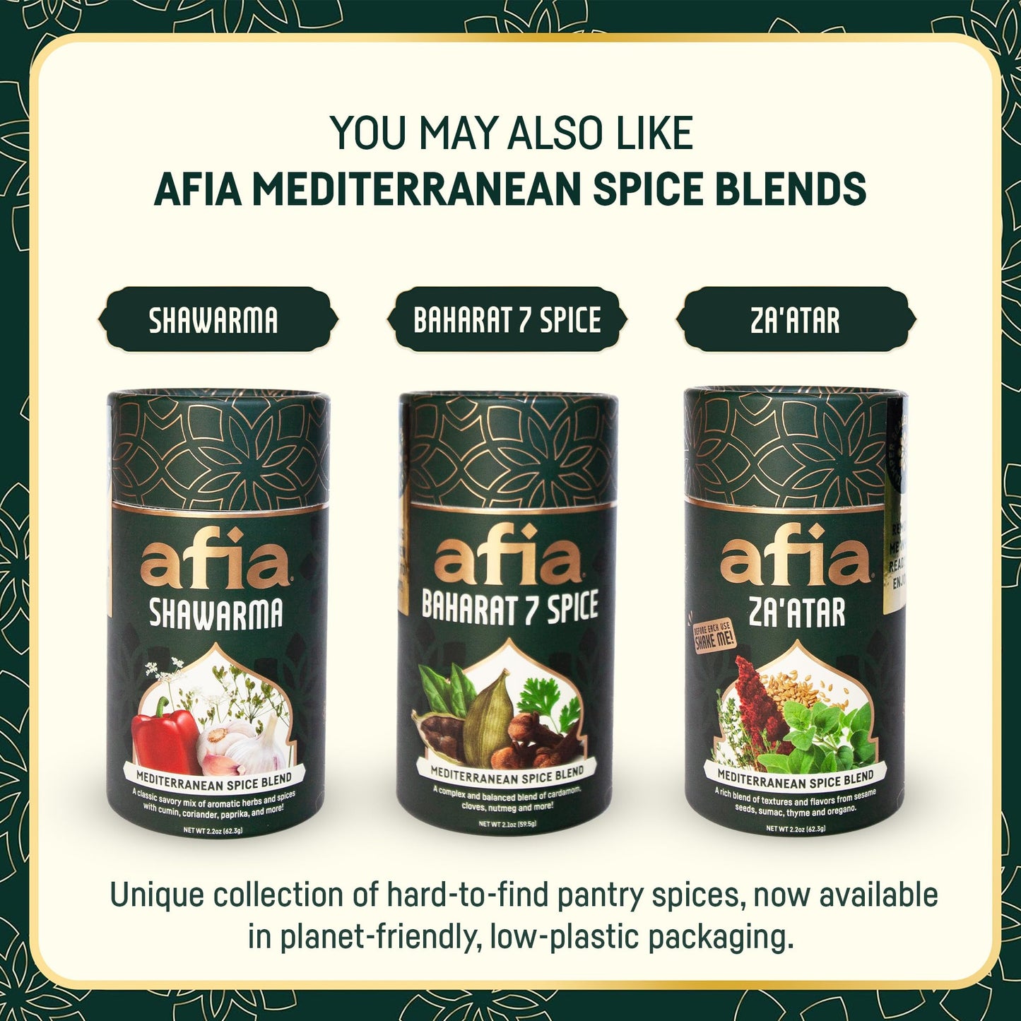 Afia - Dried Mint Seasoning | Dried Mint for Cooking, Mediterranean Pantry Spice for Middle Eastern Dishes, Meals and Cuisine | Premium Middle Eastern
