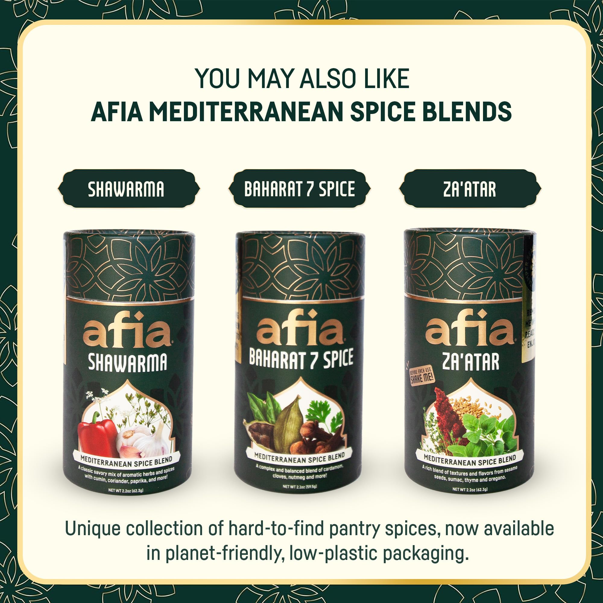 Afia - Dried Mint Seasoning | Dried Mint for Cooking, Mediterranean Pantry Spice for Middle Eastern Dishes, Meals and Cuisine | Premium Middle Eastern