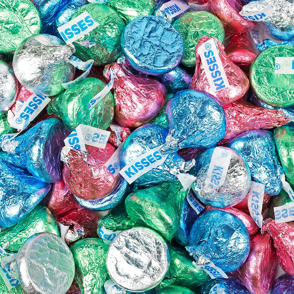 90ct Pastel Foiled Easter Milk Chocolate Kisses - Spring Bulk Candy For Baskets, Egg Hunts, Classroom Parties, Treat Bags, Favors & Holiday