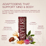 Revelre - Non-Alcoholic Mocktails with Adaptogens & Ketones, Clean Energy, Focus and Calming Ingredients - Magnesium, B12, Reishi & Cordyceps