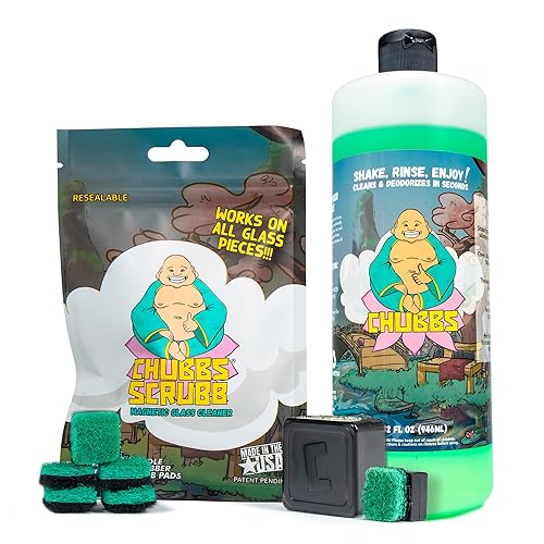 Chubbs Scrubb Magnetic Glass Cleaner Kit - Cleans and Restores Within Minutes | Cleans Hard-To-Reach Stains | Works on Glass, Ceramic, and Pieces