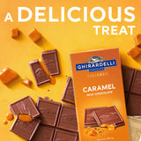 GHIRARDELLI Caramel Milk Chocolate Squares Bar, 4.8 OZ Bar (10 Bars)