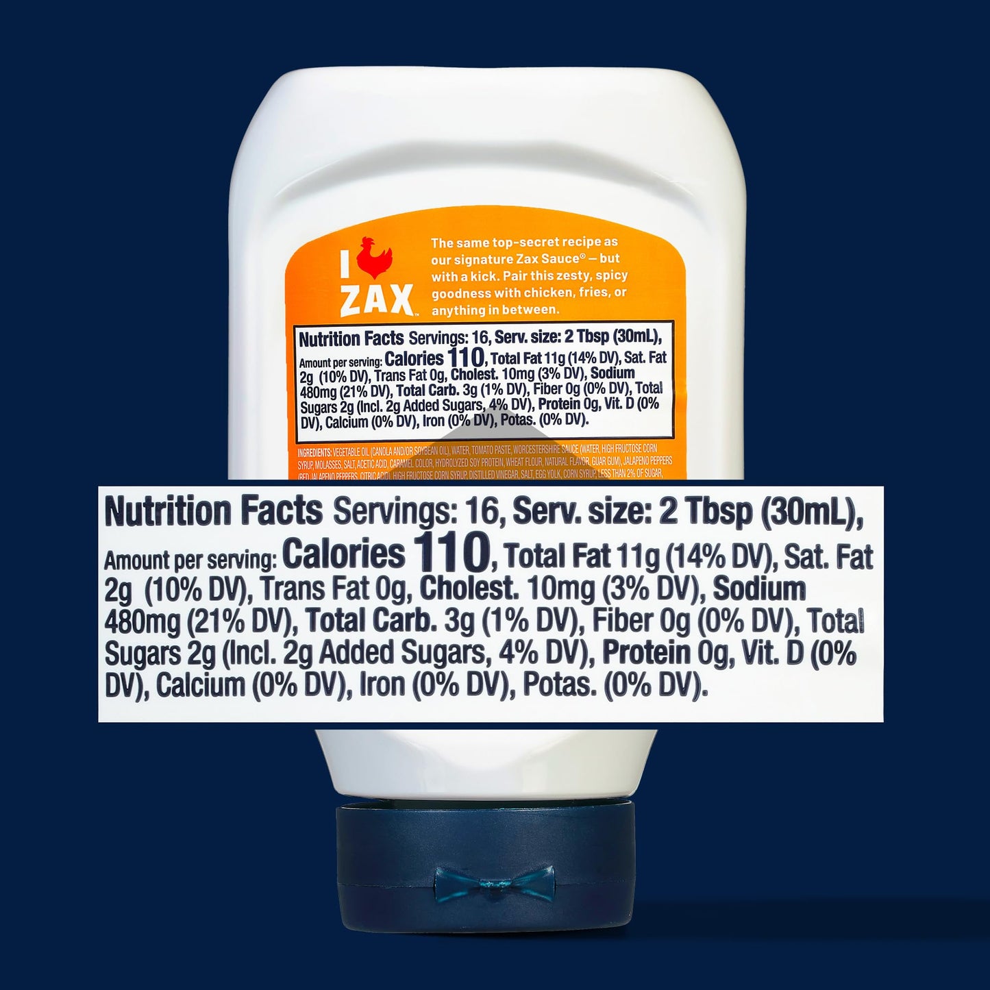 Zaxbys Sauce- Hot Sauce, Zaxbys Sauce, Burger Sauce, BBQ Sauce, Wing Sauce, Dipping Sauce for Chicken, Burgers, Fry Sauce- 1 Bottle Zax Spicy, 1