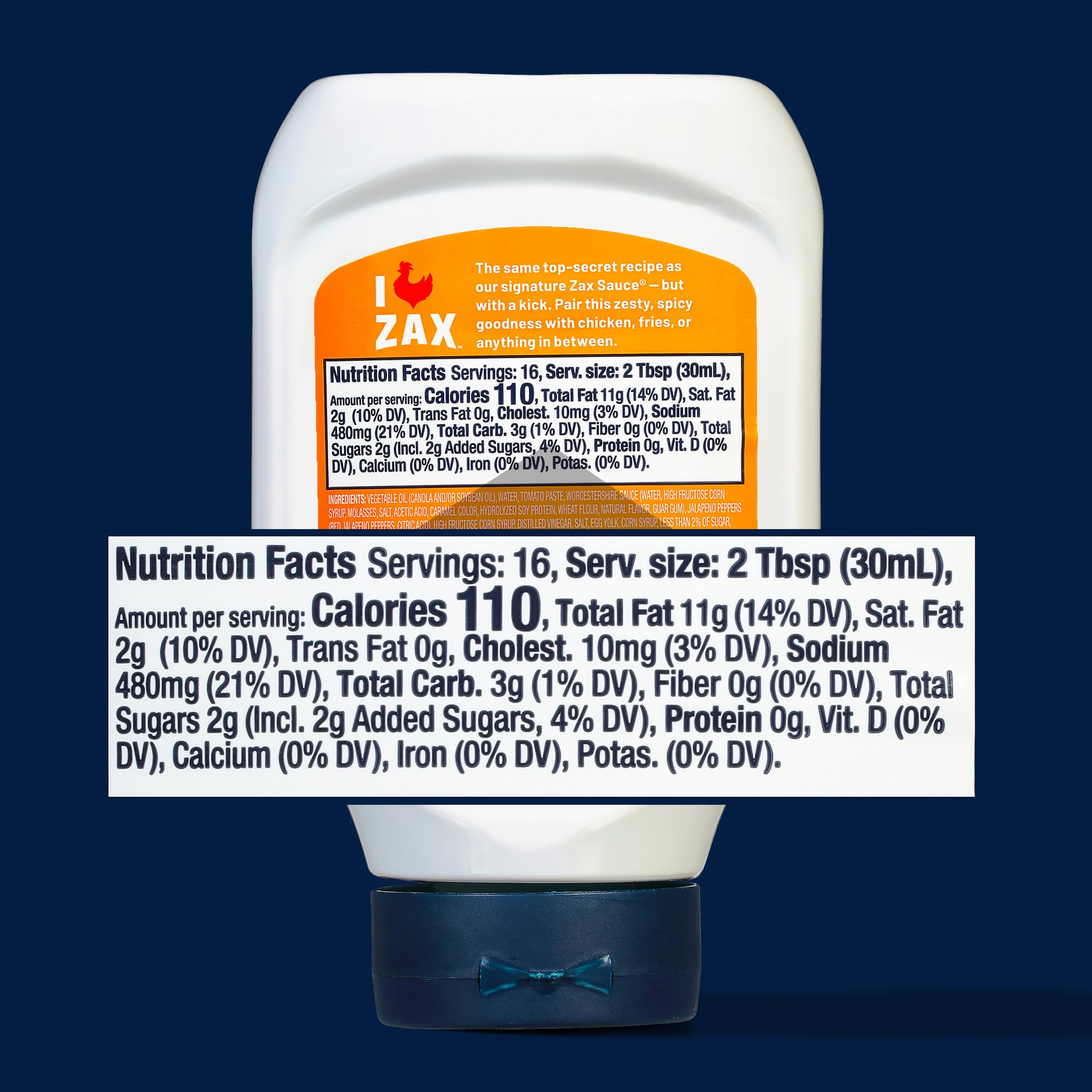 Zaxbys Sauce- Hot Sauce, Zaxbys Sauce, Burger Sauce, BBQ Sauce, Wing Sauce, Dipping Sauce for Chicken, Burgers, Fry Sauce- 1 Bottle Zax Spicy, 1