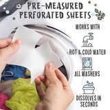 Eco Laundry Detergent Sheets - 80 Loads Laundry Sheets Detergent - 40 No Plastic Jug Washer Soap Sheet - No Mess & Space-Saving Travel Friendly