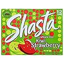 Shasta Kiwi Strawberry | Sweet Strawberry Meets Tart Kiwi | Caffeine-Free Soft Drink | 12-Pack of 12oz Cans | Fruity, Tropical, and Bursting