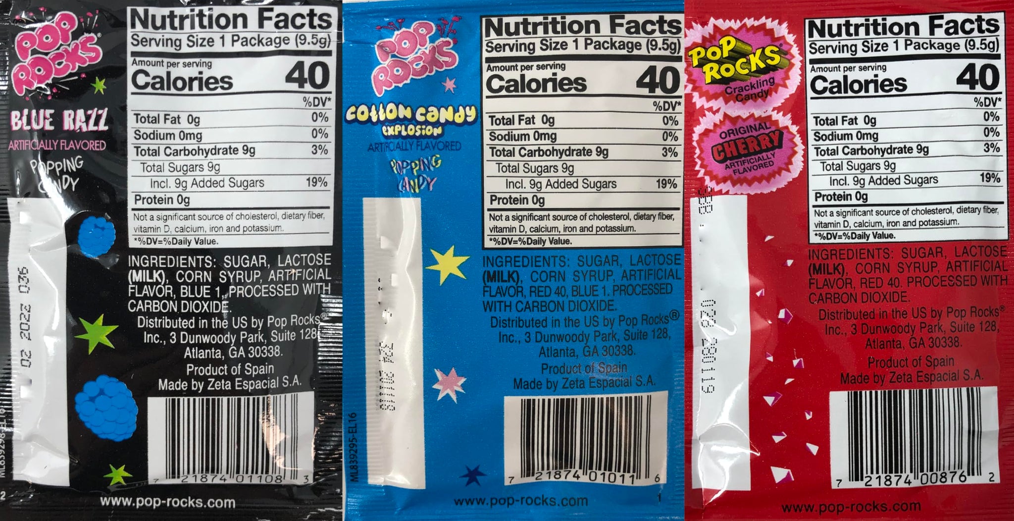 Pop Rocks Candy Variety Pack Popping Candy - Pop Rocks Bulk Candy, Nine Different Flavors Bulk Popping Candy (36 Count)