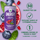 V8 Energy Black Cherry and Pomegranate Blueberry Energy Drinks, 8 fl oz Can (24 Pack)