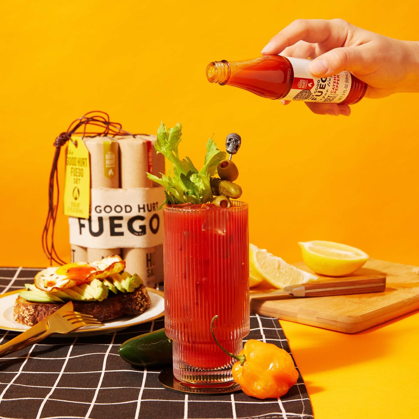 The Good Hurt Fuego, Hot Sauce Sampler Gift Set in Original Packaging, Flavors Includes Habanero, Ghost Pepper, Smoky Bourbon, Hot Sauce Variety Pack