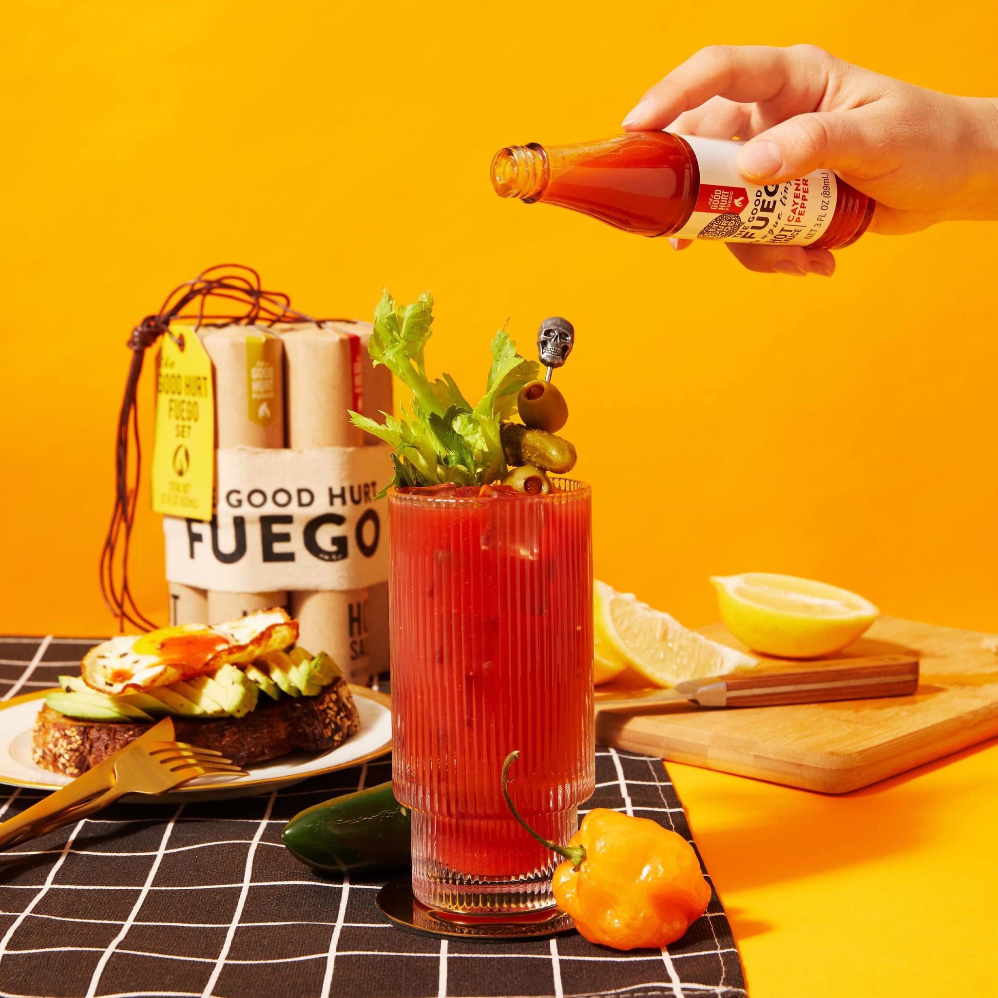The Good Hurt Fuego, Hot Sauce Sampler Gift Set in Original Packaging, Flavors Includes Habanero, Ghost Pepper, Smoky Bourbon, Hot Sauce Variety Pack