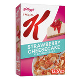 Special K Cold Breakfast Cereal, 11 Vitamins and Minerals, Anytime Snacks, Strawberry Cheesecake, 12.6oz Box (1 Box)
