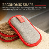 CAMPANELLI Premium Dual-Sided Dish Sponge | Chenille Microfiber & DiamondFiber Scrubber, Washable Reusable Sponges for Dishes Pots & Pans, Ergonomic