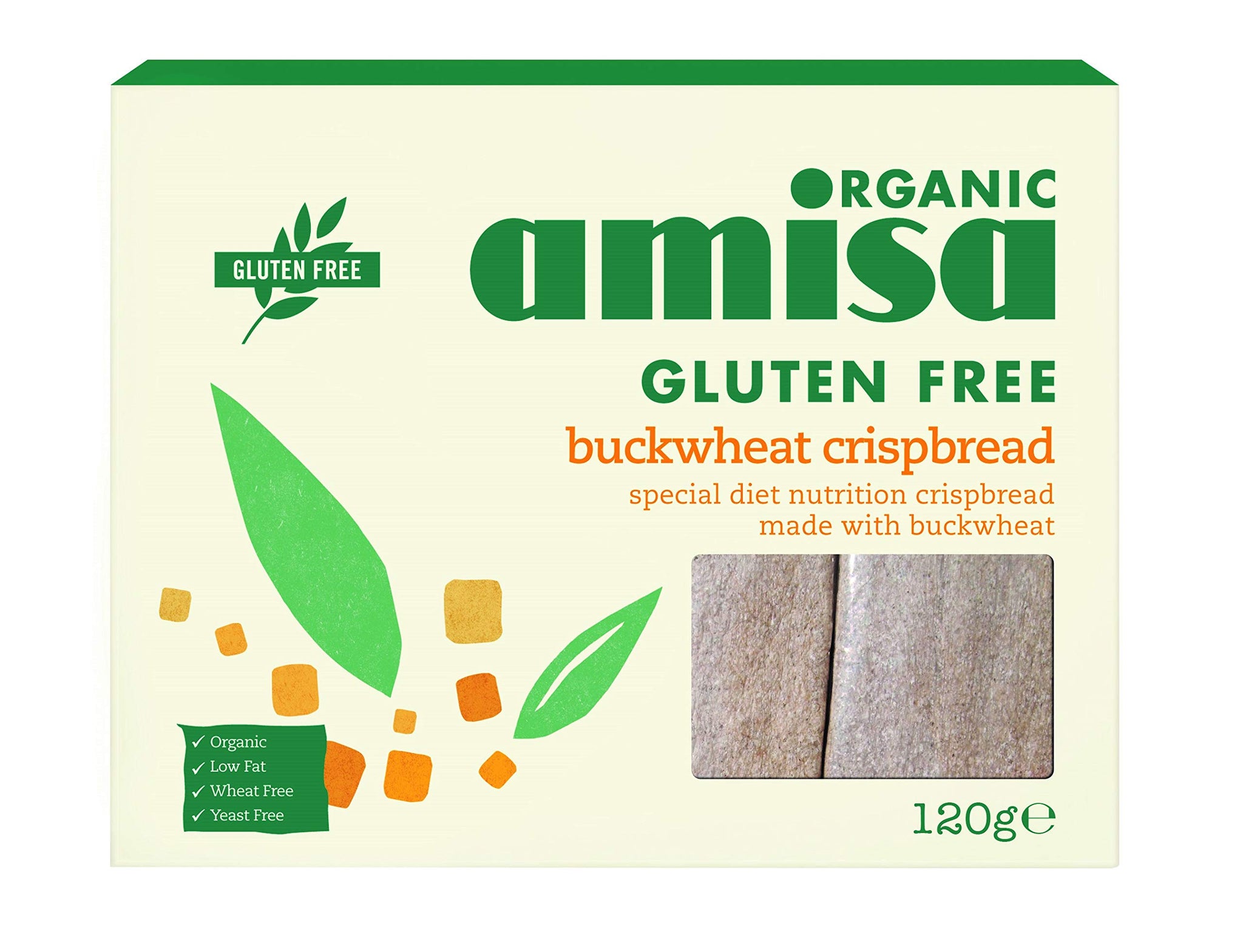 Amisa Organic Gluten Free Crispbread - Buckwheat (150g) - Pack of 6