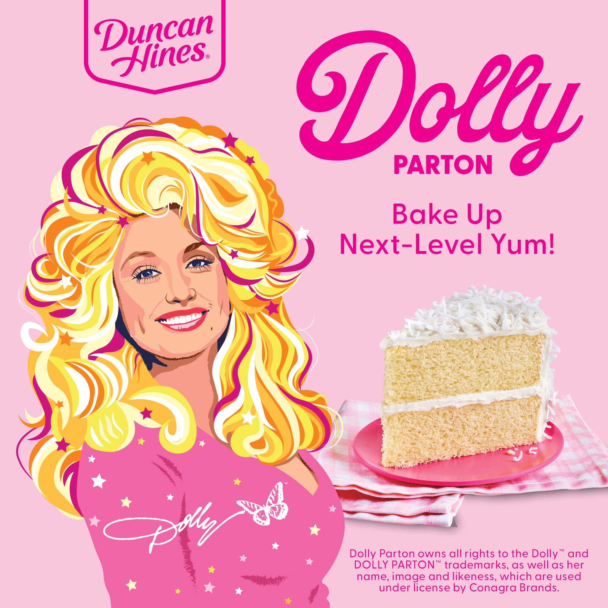 Duncan Hines Dolly Parton's Favorite Coconut Flavored Cake Mix, 15.25 oz.