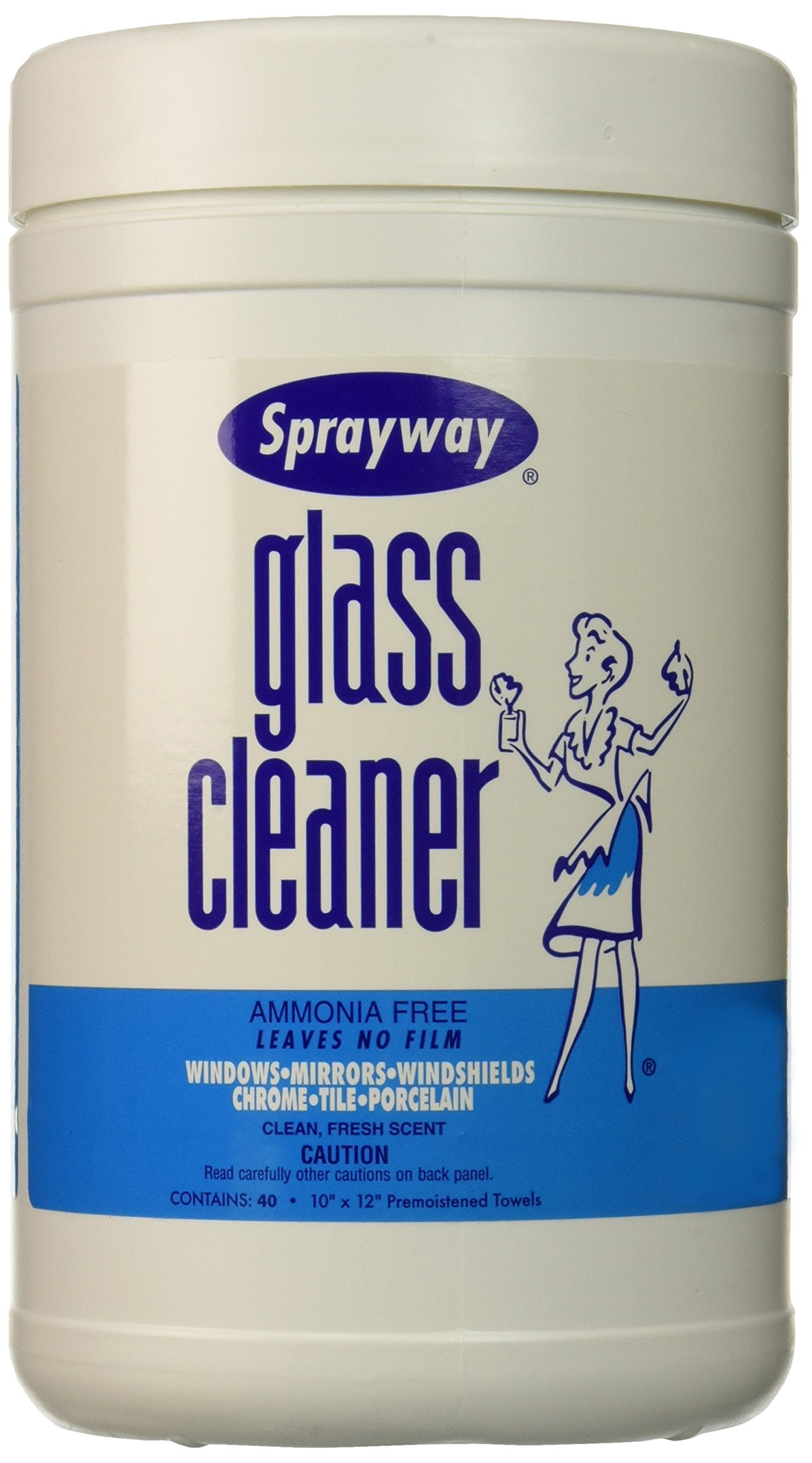 Glass Cleaner Wipes (10" x 12", 40 wipes)