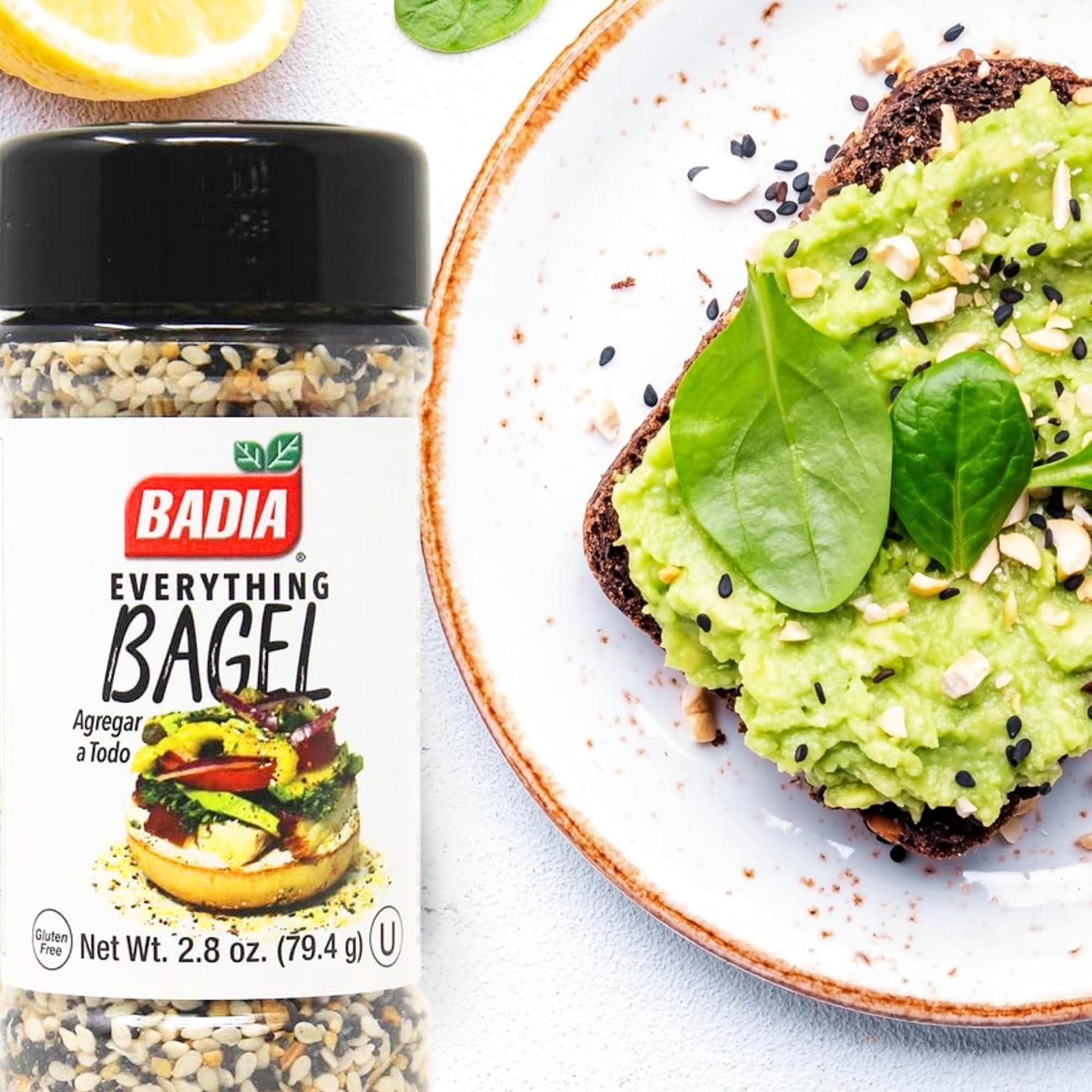 Badia Everything Bagel Seasoning Blend, 2.8 oz - Sesame Seed, Poppy Seed, Garlic, Onion and Salt