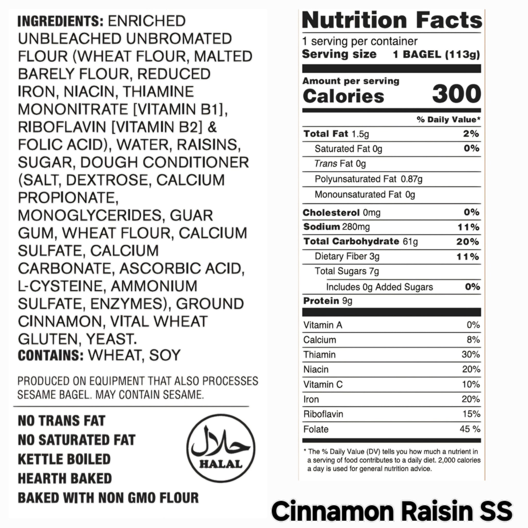 Elie's 10 Blueberry, 10 Plain 10 Cinnamon raisin and 10 Sesame Bagels- 40 total individually wrapped Extended shelf life Bagels