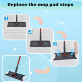 Avaenzo Mop Replacement Pads for OCedar H2prO Flat Mop System 3 Pack Machine Washable and Reusable Microfiber Mop Heads Replacements, Mop Refills Safe