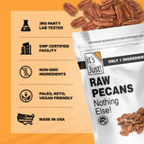 It's Just - Raw Pecans Halves, Unsalted, Jumbo XL, Ready to Eat or Roast, Fancy Premium Nuts, Product of USA (15 Ounce (Pack of 1))