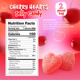 Cherry Hearts - 2 Pound Pack - Mothers Day Candy - Chewy Candy - Classic Pink Jelly Candies for Buffets, Party Favors, Dessert Decorating & Gifting