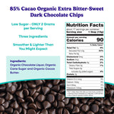 Pascha Organic Allergen-Free Bittersweet Dark Chocolate Chips 85 Percent Cacao 8.8 Ounce Pack of 6 Bags (Total 52.8 Ounce)