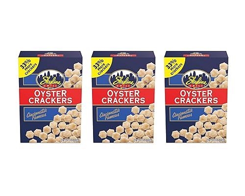 Skyline Chili Original Oyster Crackers - Crispy, Lightly Salted Snack Crackers, Perfect for Soup, Salads, Clam Chowder & More - 0g Trans Fat, No