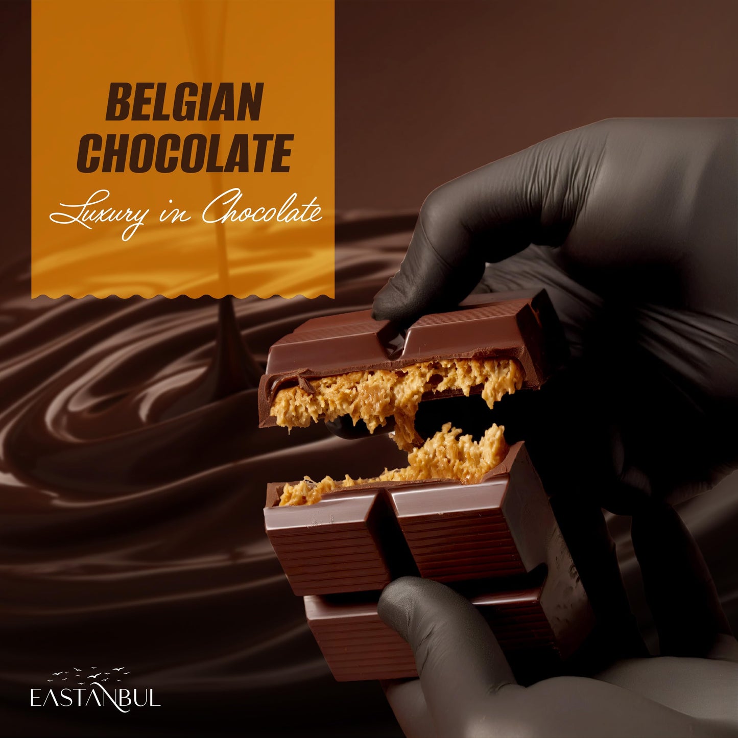 Eastanbul Dubai Dark Chocolate Bar Hazelnut, 7oz, Premium Belgium Dark Hazelnut Dubai Chocolate Bar, Viral Candy with Shredded Phyllo Dough, Knafeh