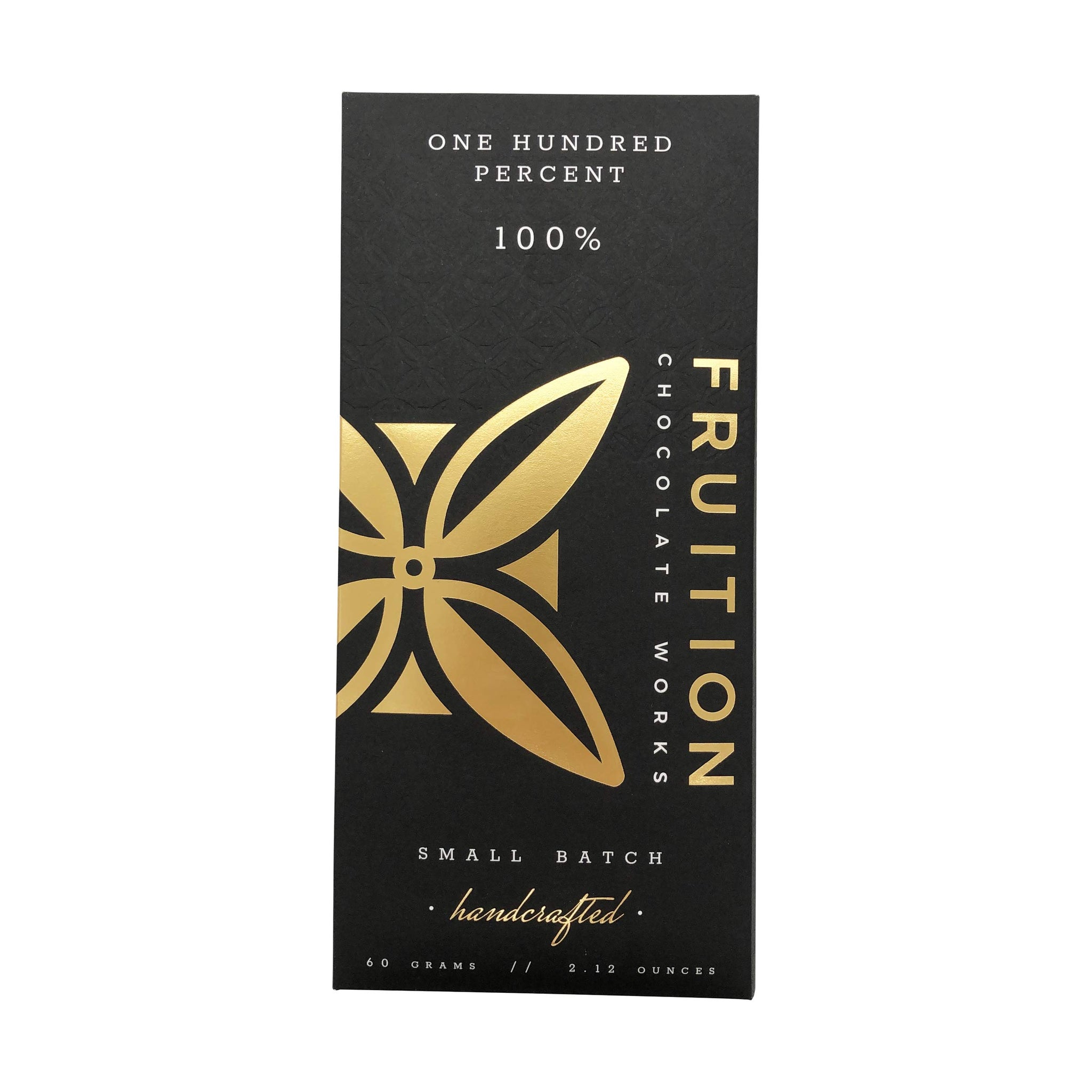 Fruition Chocolate Works 100% Dark Chocolate Bar, 2.12 OZ