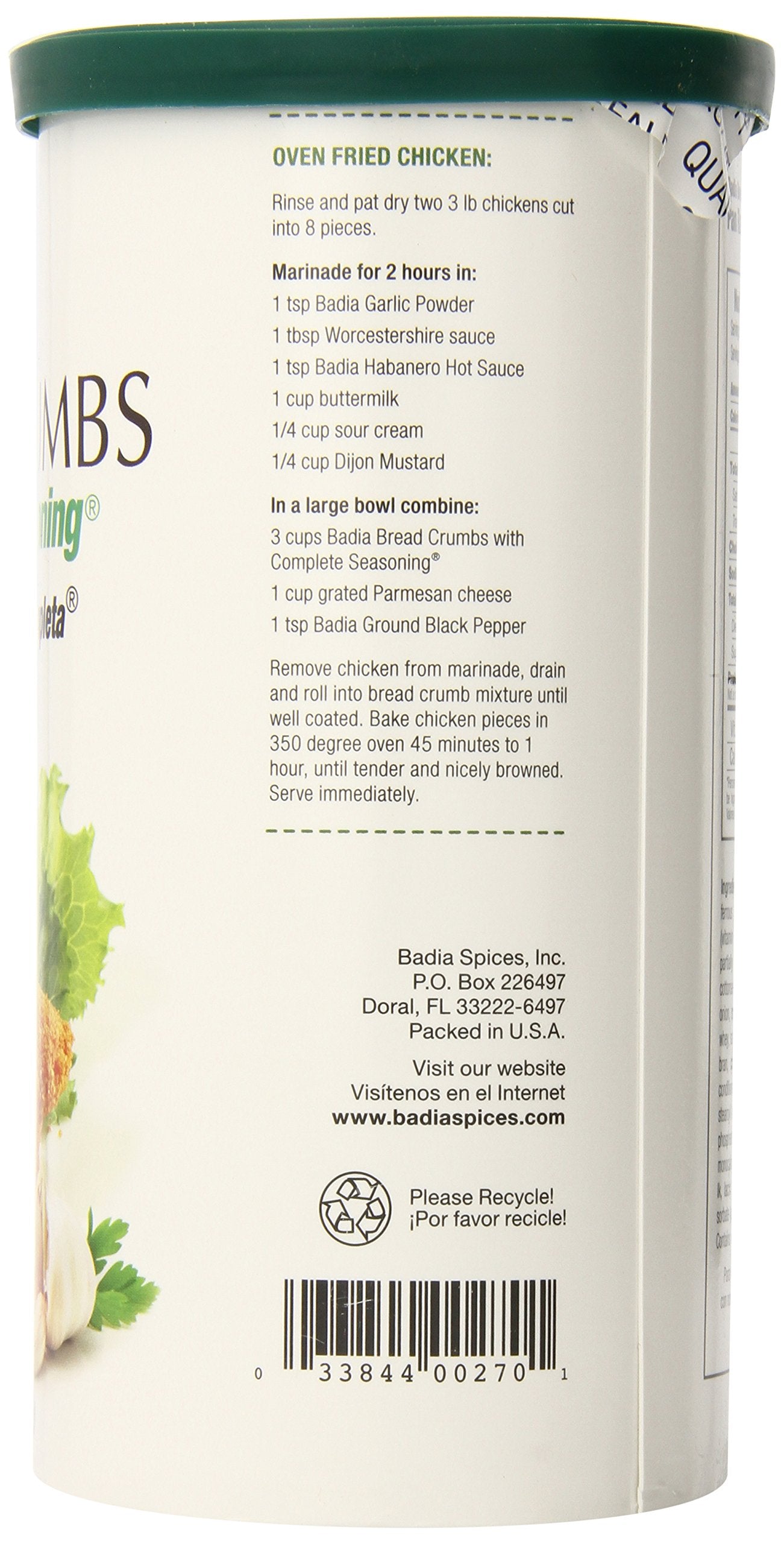 Badia Bread Crumbs with Complete Seasoning, 15 Ounce (Pack of 12)