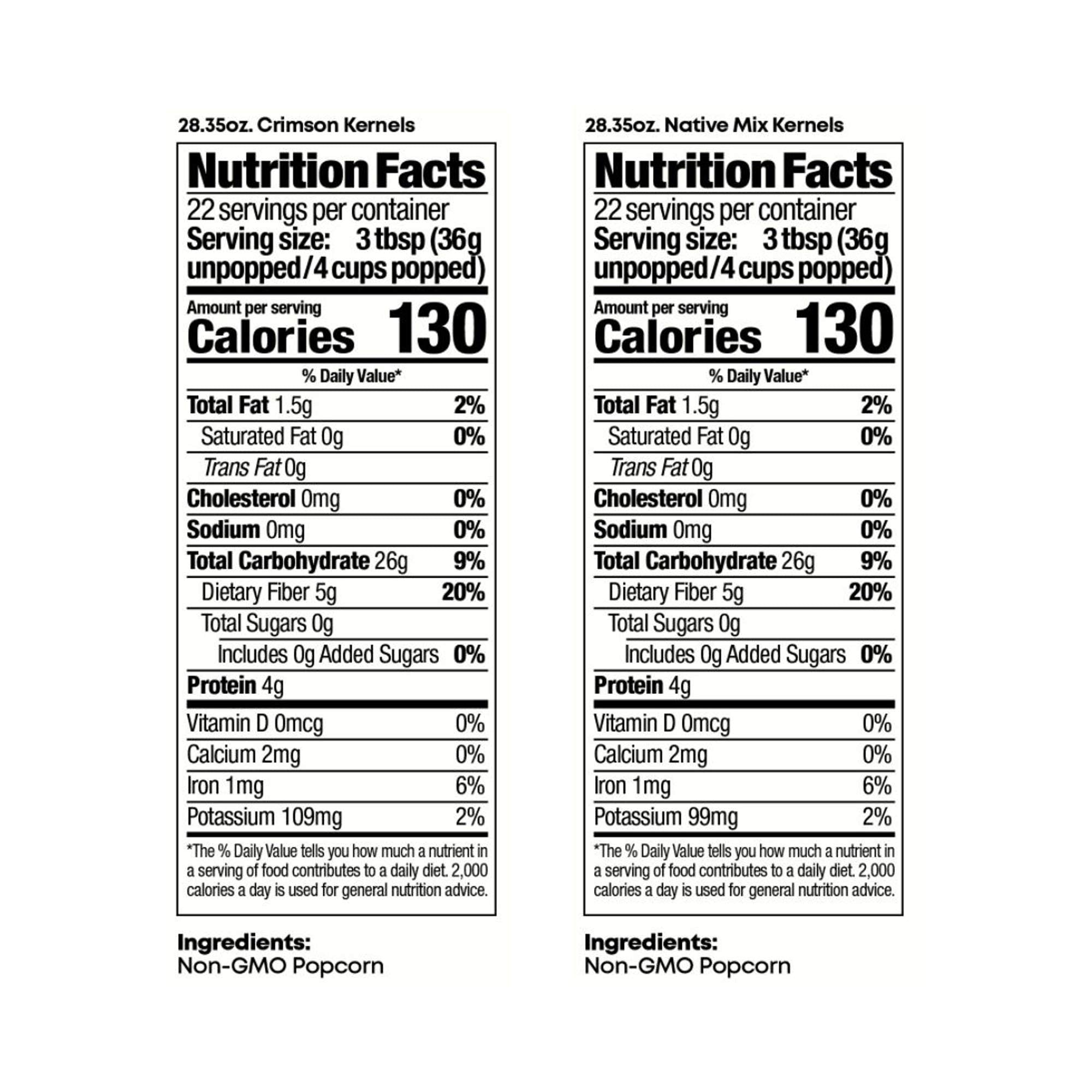 Black Jewell Gourmet Popcorn Kernel Variety Pack with Crimson and Native Mix (Pack of 2)