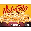 Velveeta Shells and Cheese Mac and Cheese with Bacon, 1 Box, for Easy Dinner or Dinner Sides, Made with Real Cheese, 10.3 oz