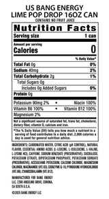 Bang Energy Lime Pop Drop, Sugar-Free Energy Drink, 16-Ounce (Pack of 12)