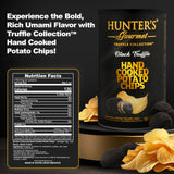 HUNTER'S Gourmet Dubai Black Truffle Crisps | Handcut Vegan & Gluten-Free Chips | Made in Nut-Free Facility | No Artificial Colors | Premium Can |