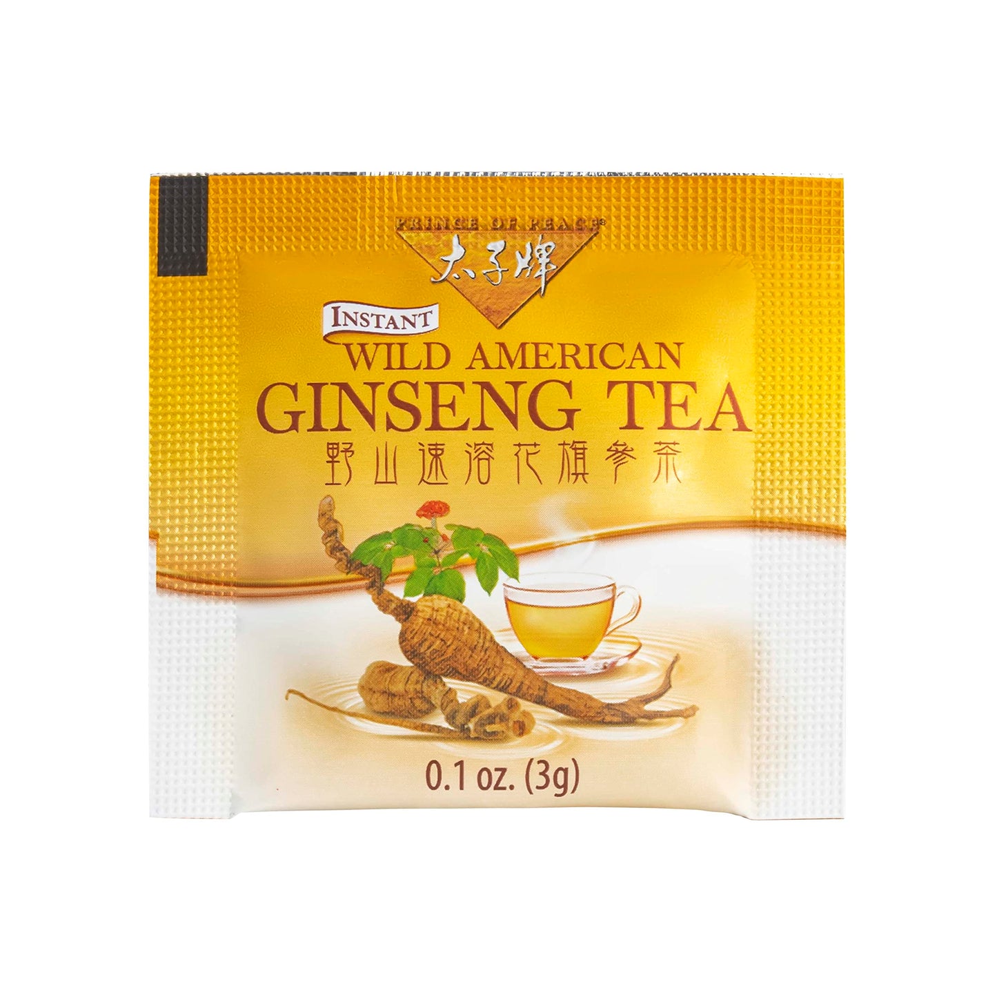 Prince of Peace Instant Wild American Ginseng Tea, 80 Sachets - Healthy Drink, Caffeine-Free Energy-Boosting, Heavy Antioxidants, Plant Extract