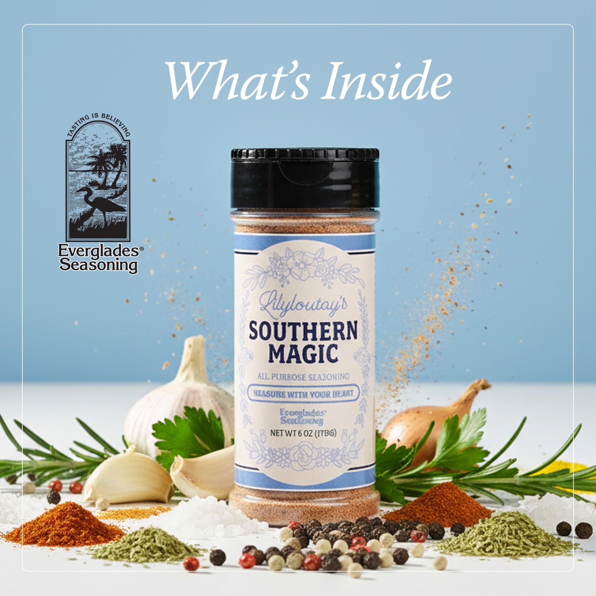 Everglades Lily Lou Tay's Southern Magic Seasoning - All-Purpose Southern Spice Blend - 6 oz