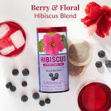 The Republic of Tea, Hibiscus Blueberry Superflower Herbal Tea, 36 Tea Bag Tin