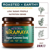 Niramaya 3 Flavor Sample Pack - Street Pav Bhaji/Tomato Masala Sabzi/ Super Greens Saag Indian-Inspired Dips & Spreads For Chips/Snacks/Rice/Salads